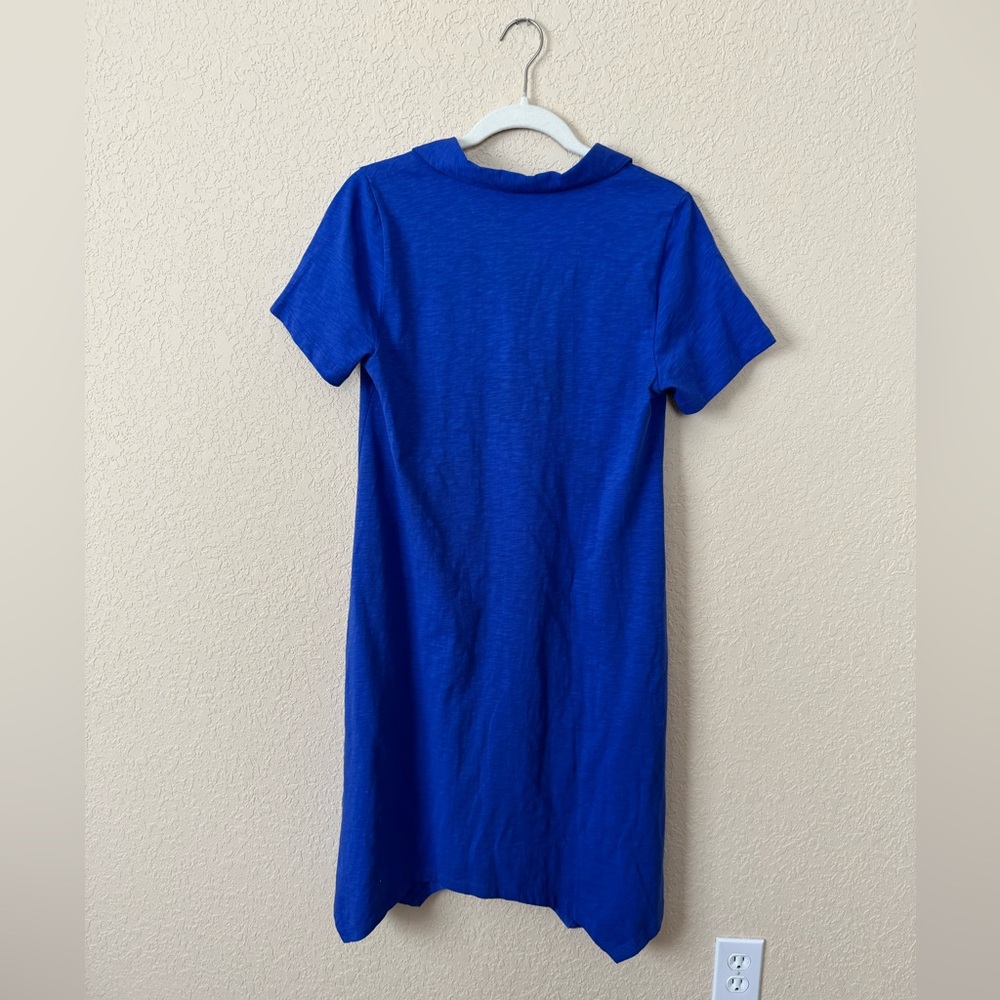Soft Surroundings Royal Blue Button-Front Shirt Dress - Picture 4 of 10